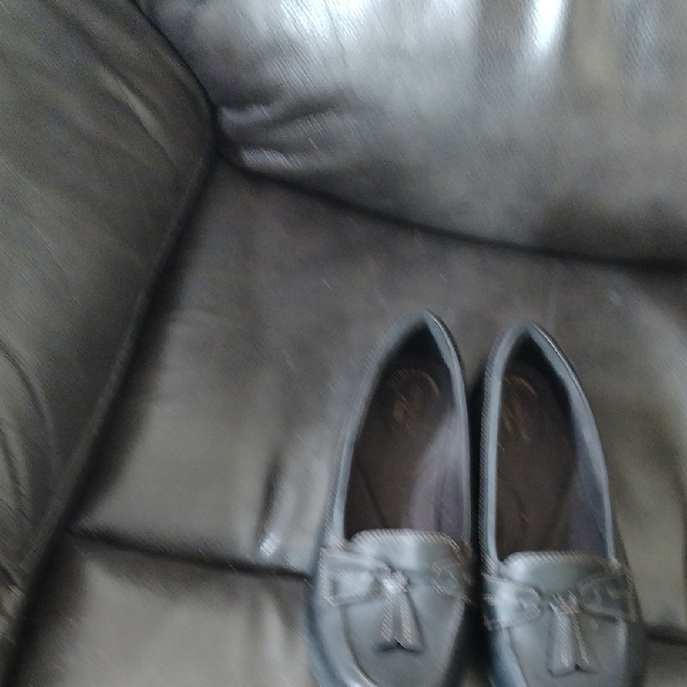 Clarks Black Leather Loafers